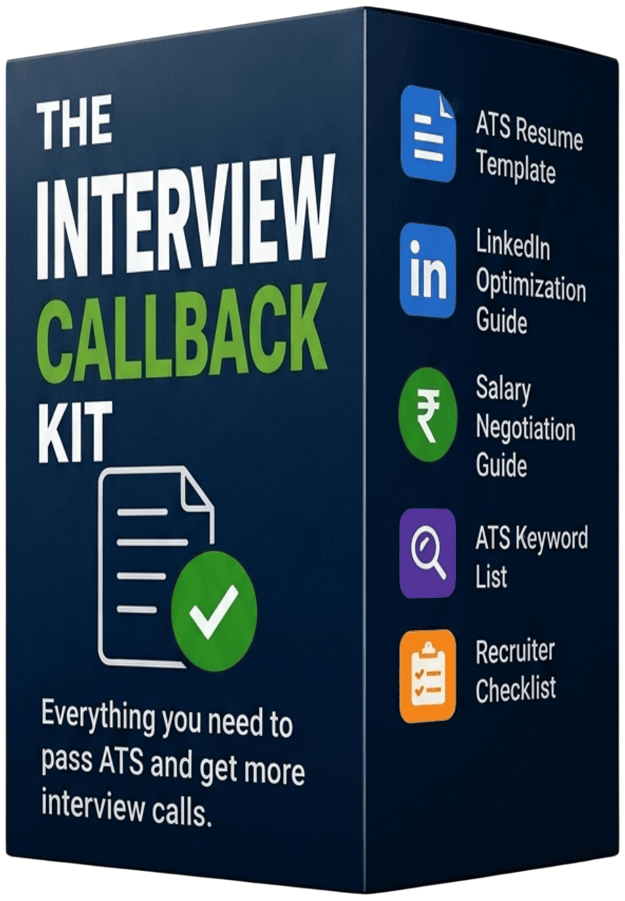 Interview Callback Kit - ATS Resume Template, LinkedIn Guide, Salary Negotiation Scripts and more